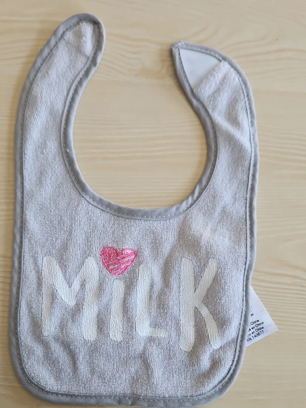 Kids Bib with Pink Heart 